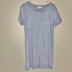 Joh Apparel Grey Suede T-Shirt Dress Size Small